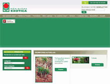 Tablet Screenshot of pepiniereexotica.com